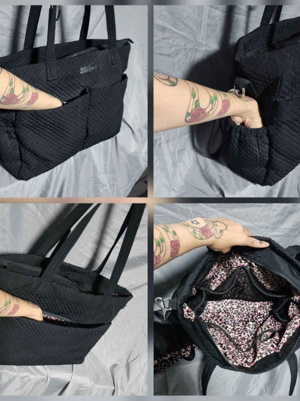NWOT Vera Bradley Classic Black Quilted Iconic Ultimate Baby Bag Diaper Bag